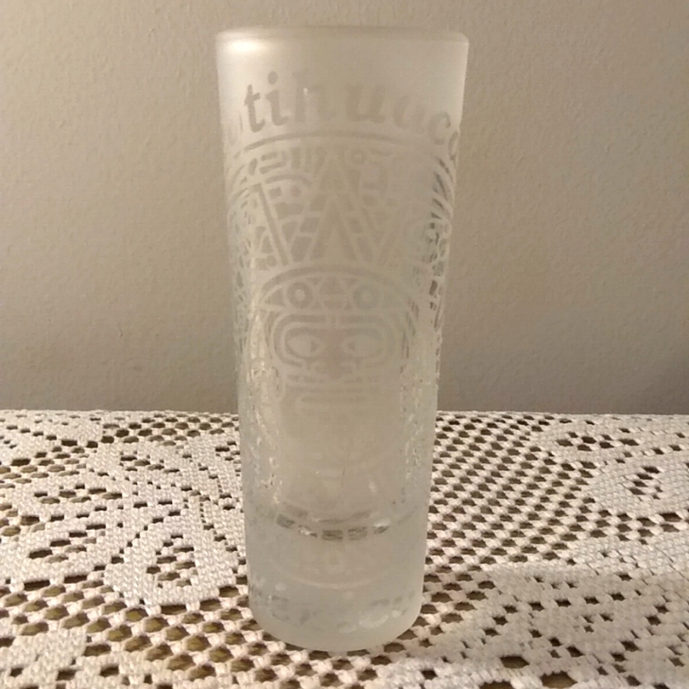 Teotihuaccàn Mexico Glass Cup